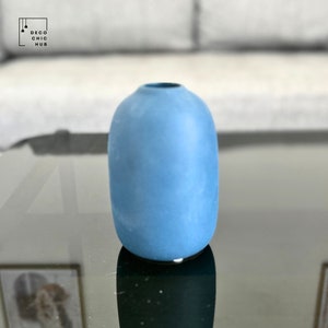 Schöne Blaue Keramikvase, Wohnzimmer Blumenschmuck, Dekorative Knospe Vase, Kreativer Mehrzweck Boho Pflanzer