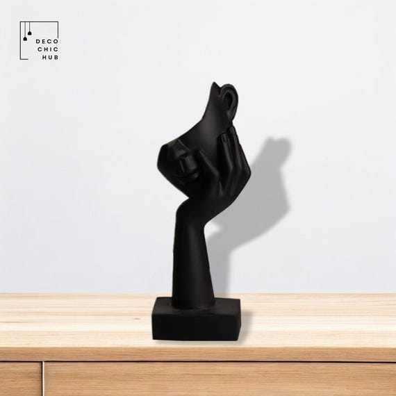 樹脂 彫刻 家庭 オフィス 書斎 手作り の 装飾 黒い現代の 装飾 ダンス オフィス 高 抽象的な黒いマスクの樹脂製フィギュア：現代アート彫刻 - Etsy 日本