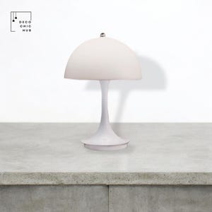 Rechargeable Table White Lamp, Wireless, Touch Sensor, LED Desktop, Night Light Wireless, Reading Lamp for Restaurant, Bedroom Decor Light