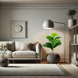 Realistic Artificial Plant, Faux Greenery for Home, Plants for Office Decor, Desk Plant, Green Plastic Palm, Fake Houseplant, Without Pot