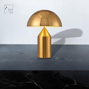 Rechargeable Table Gold Lamp, Touch Sensor, LED Desktop, Night Light Wireless, Reading Lamp for Restaurant, Hotel, Bar, Bedroom Decor