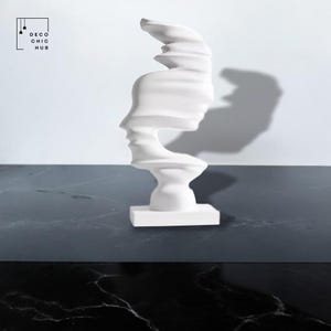 Abstract White Mask, Resin Figurine, Office Home Decoration, Home Decor, Modern Sculpture, Modern Art