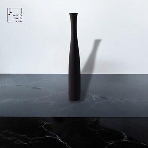 Schwarze dekorative Keramikvase, Wohnzimmer-Blumenarrangement, dekorative Knospe-Vase, kreativer Mehrzweck-Boho-Blumentopf