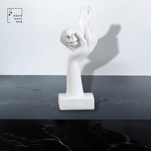 Abstract White Mask, Resin Figurine, Office Home Decoration, Home Decor, Modern Sculpture, Modern Art