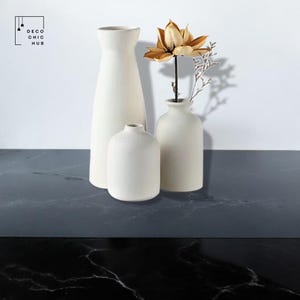 Moderne weiße Keramikvase, Wohnzimmer Blumenschmuck, dekorative Knospe Vase, kreative Mehrzweck Boho Blumentopf