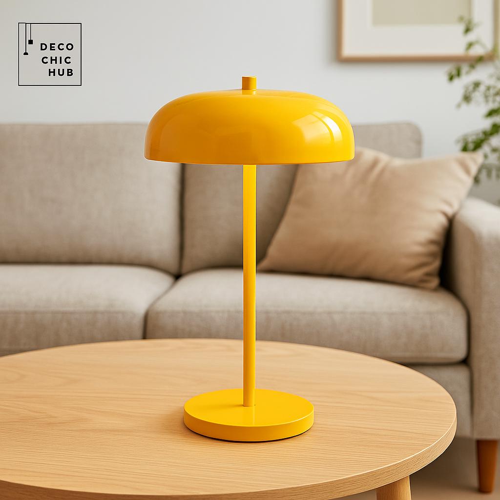 イエローガラスシェードのフロアランプ イエローガラスシェードのフロアランプ