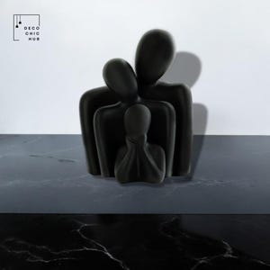 Modern Black Sculpture, Hug Statue, Office Home Decoration, Home Decor, Modern Sculpture, Modern Art