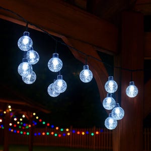 Guirlande lumineuse solaire pour jardin : 30 LED d&#39;éclairage extérieur étanche