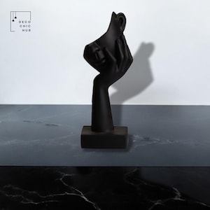 Abstract Black Mask, Resin Figurine, Office Home Decoration, Home Decor, Modern Sculpture, Modern Art