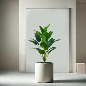 Realistic Artificial Plant, Faux Greenery for Home, Plants for Office Decor, Desk Plant, Green Plastic Palm, Fake Houseplant, Without Pot