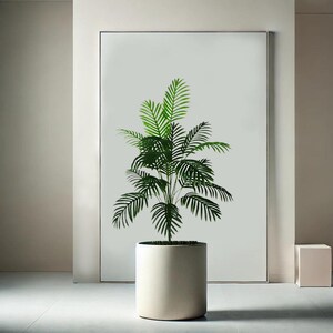 Realistic Artificial Plant, Faux Greenery for Home, Plants for Office Decor, Desk Plant, Green Plastic Palm, Fake Houseplant, Without Pot