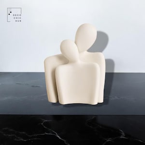 Modern White Sculpture, Hug Statue, Office Home Decoration, Home Decor, Modern Sculpture, Modern Art