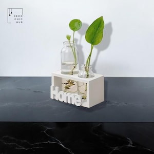 Moderne Holzvase, Hydrokultur-Vase, Wohnzimmer-Blumenarrangement, dekorative Knospe-Vase, kreativer Mehrzweck-Boho-Blumentopf