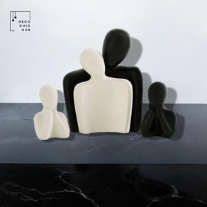 Modern Black And White Sculpture, Hug Statue, Office Home Decoration, Home Decor, Modern Sculpture, Modern Art