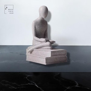 Modern Grey Abstract Ceramic Sculpture, Hug Statue, Office Home Decoration, Home Decor, Modern Sculpture, Modern Art