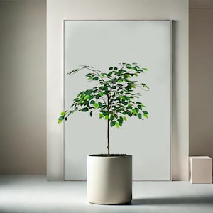 Realistic Artificial Plant, Faux Greenery for Home, Plants for Office Decor, Desk Plant, Green Plastic Palm, Fake Houseplant, Without Pot