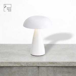 Rechargeable Table White Lamp, Wireless, Touch Sensor, LED Desktop, Night Light Wireless, Reading Lamp for Restaurant, Bedroom