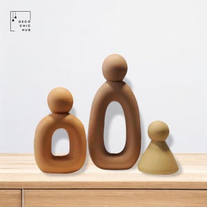 Modern White Abstract Resin Sculpture: Hug Statue Home Decor