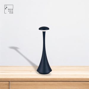 Rechargeable Table Blue Lamp, Touch Sensor, LED Desktop, Night Light Wireless, Reading Lamp for Restaurant, Hotel, Bar, Bedroom Decor