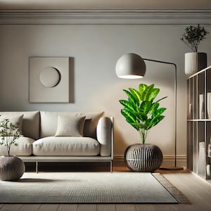 Realistic Artificial Plant, Faux Greenery for Home, Plants for Office Decor, Desk Plant, Green Plastic Palm, Fake Houseplant, Without Pot