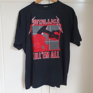 Metallica Kill &#39;em all t-shirt vintage retro 1990s size XL black