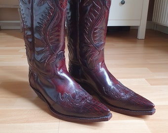 Mens Sendra western leather boots EU size 44 / US 10.5