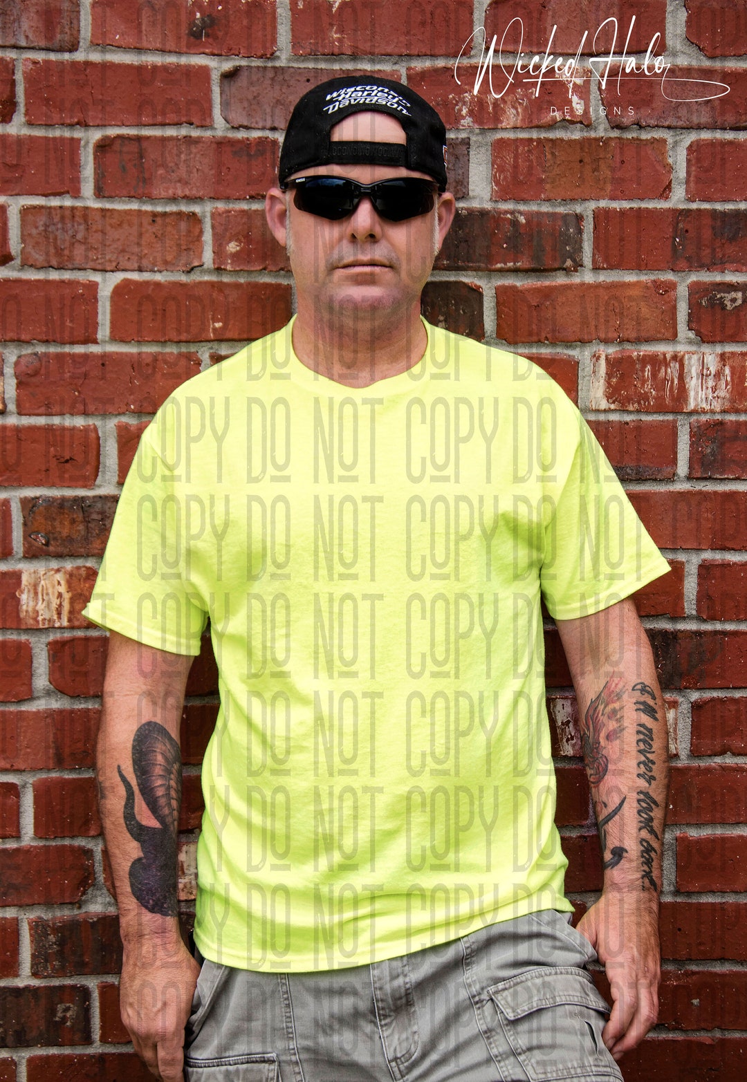 Male Neon Green Shirt Mock-up - Etsy