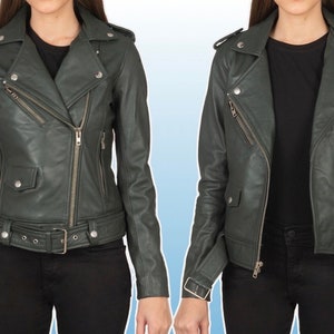 Leather jacket for women, fashion leather jackets, biker leather jackets 
Green colour leather jacket for women, black biker leather jacket for women, motorcycle leather jacket