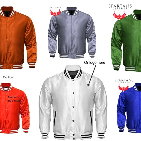 Chic Satin Varsity Jacket: Elevate Your Style with Sophisticated Glamour/ unisex/ multiple size & colours/ personalise jacket