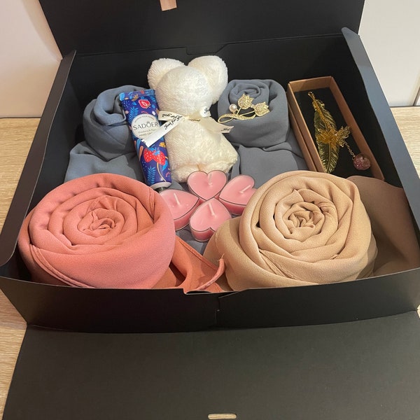 Chiffon hijab gift box~ the perfect gift for Eid,Ramadan,birthdays,mother day