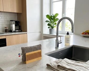 Mini porte-éponge design | Support éponge cuisine | Accessoire évier imprimé en 3D | Fabrication française