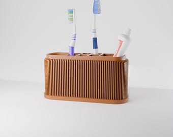 Porte brosse à dents – Organisateur de salle de bain imprimé en 3D – Rangement hygiénique moderne pour lavabo - 8 couleurs disponibles