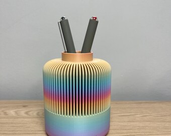 Pot à crayon pour bureaux - Rangement utile à mettre sur un buffet ou sur un bureau - Petite taille et couleur licorne.
