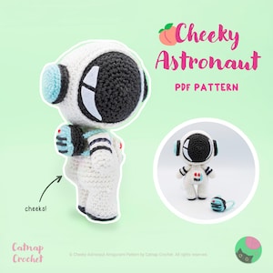 Patrón de crochet de astronauta botín: Amigurumi de astronauta atrevido (Descarga PDF)