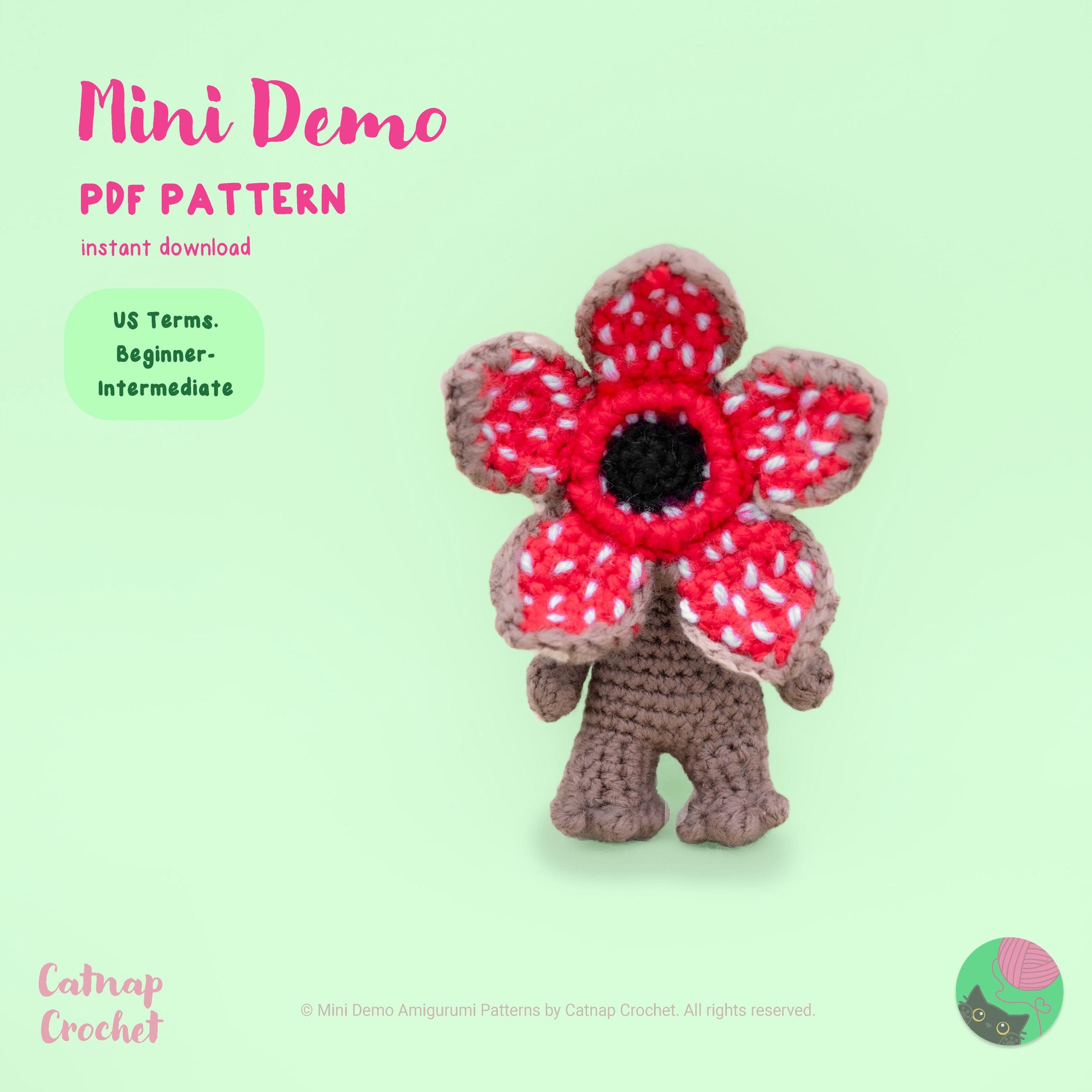 ミニデモゴルゴンのかぎ針編みパターン：あみぐるみモンスター人形