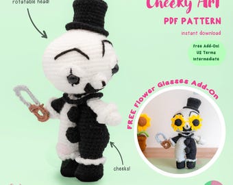 Booty Art Clown Crochet Pattern: Spooky Halloween Amigurumi (PDF Pattern)