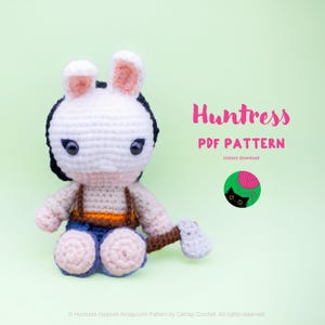 Jägerin mit Axt Amigurumi Häkelanleitung Horror-Plüschpuppe (PDF-Muster)