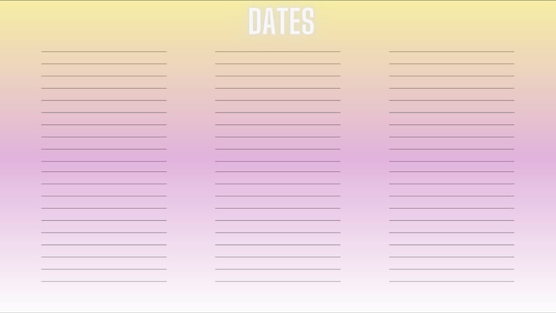 Weekly Time Table - Etsy