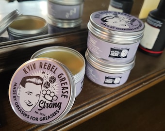 Classic oil-based authentic handmade hair pomade  Kyiv Rebel Grease Strong.