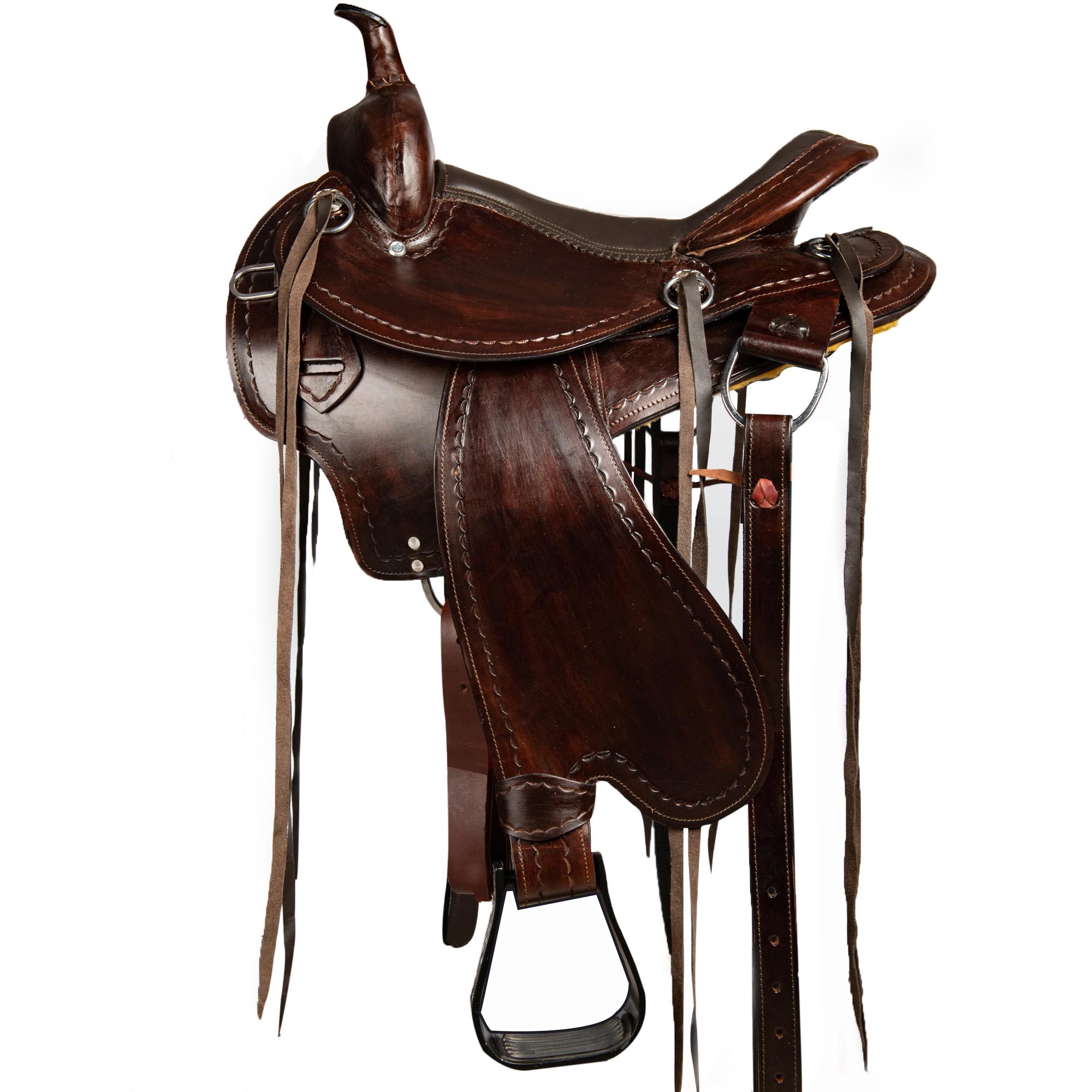 Tooled Leather Western Horse Saddle: Carved Hulara Comfy Seat
