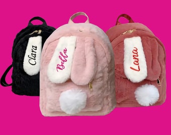 Personalized Plush Rabbit Backpack