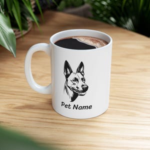 Personalized Dog Lover Ceramic Mug (Malinois Breed) - Custom Pet Gift, Unique Dog Mug, Dog-Themed Kitchenware
