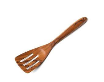 Handmade Teak Wood Slotted Spatula, Eco-Friendly Kitchen Tool