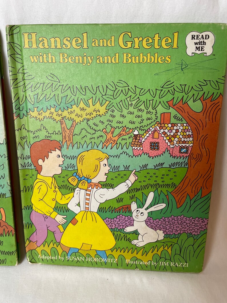 Set of two 1978 read with me books snow white hansel and gretel etsy