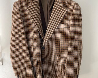 Vintage Tweed Jacket Blazer Brown