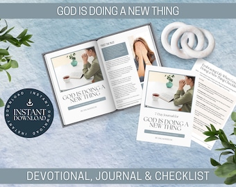 Devotional Digital Download for Women, God is Doing a New Thing, Daily Devotional, Christian Devotional, Instant Download, Bible Study