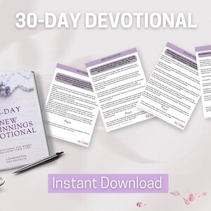 NEW BEGINNINGS. 30-day devotional for women rebuilding, changing careers, empty nesting or divorce.