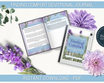 21-day Devotional Journal: Finding Comfort and Healing Amidst Grief, Instant Download, Printable, Grief and Loss Devotional, Women & Divorce