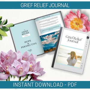 Digital Grief Journal, Lost Loved One and Healing Prompts, Grief for Adults, Self Therapy, Coping Skills for Grief and Loss