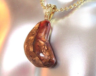 Agatized Jasper Freeform Pendant